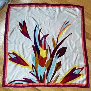 Missoni Target Colorful Abstract  Floral Silk Scarf